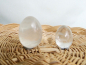 Preview: Bergkristall Edelstein-Eier,  GEBOHRT, ca. 3 cm, Made in Germany